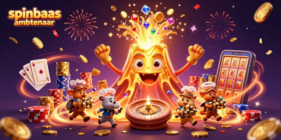 Enjoy thrilling spins at Spinbaas Ambtenaar with golden treasures and vibrant casino action!