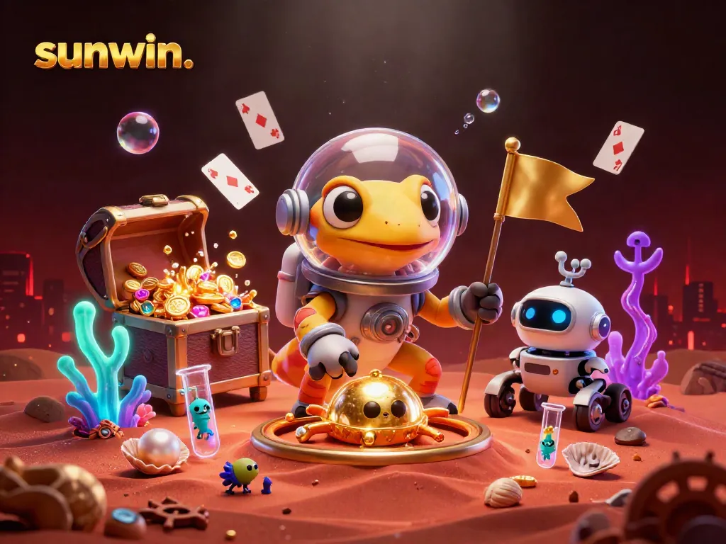 Experience winning moments at sunwin. with a Martian gecko unveiling a hidden casino treasure.
